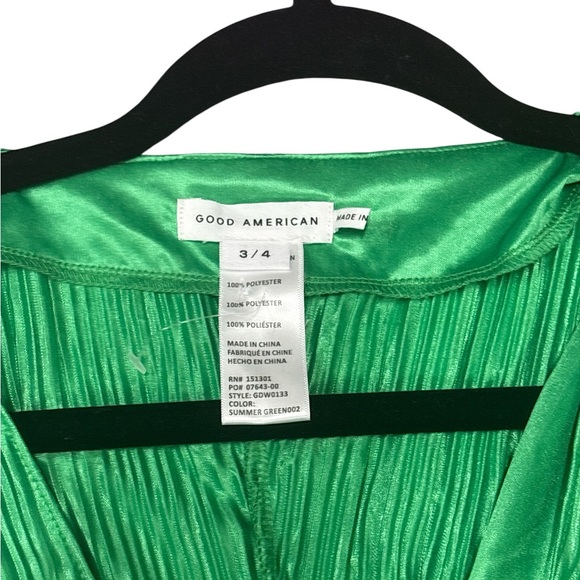 NWT Good American Plissé Sculpted Dress Summer Green Size 3/4 (US L/XL) - Picture 8 of 8